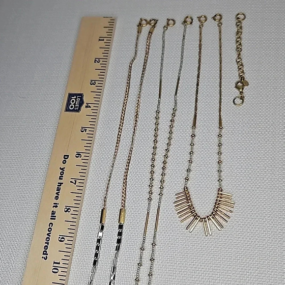 NIB - Retired Stella & Dot Riad Statement Necklace Versatile Gold Silver Rose - Picture 16 of 16